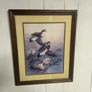Duck Art Print with Wood Frame